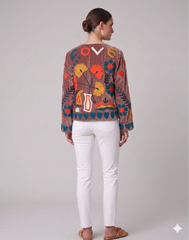 Chaqueta velvet bordada