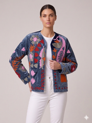 Chaqueta velvet bordada