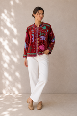 Chaqueta velvet bordada