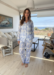 Pijama paisley celeste