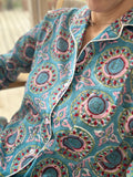 Pijama mandala turquesa