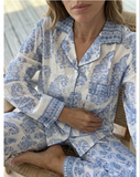 Pijama paisley celeste