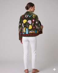 Chaqueta velvet bordada