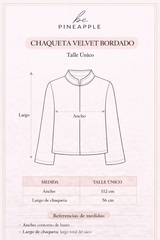 Chaqueta velvet bordada