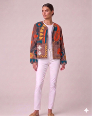Chaqueta velvet bordada