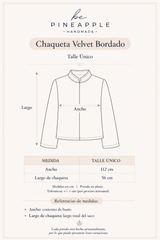 Chaqueta velvet bordada