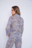 Pijama flores gris 100% aldodón