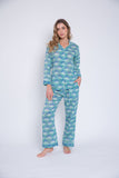 Pijama flor de loto aqcua