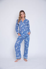 Pijama búlgaros azules outlet