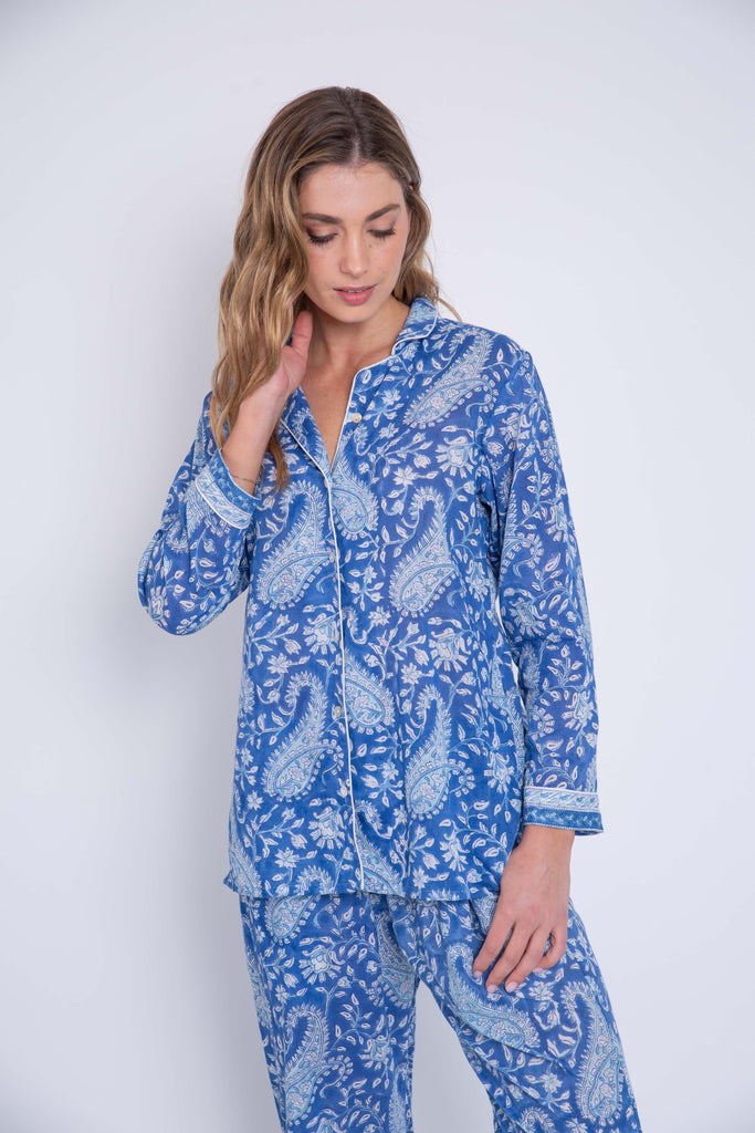 Pijama búlgaros azules outlet