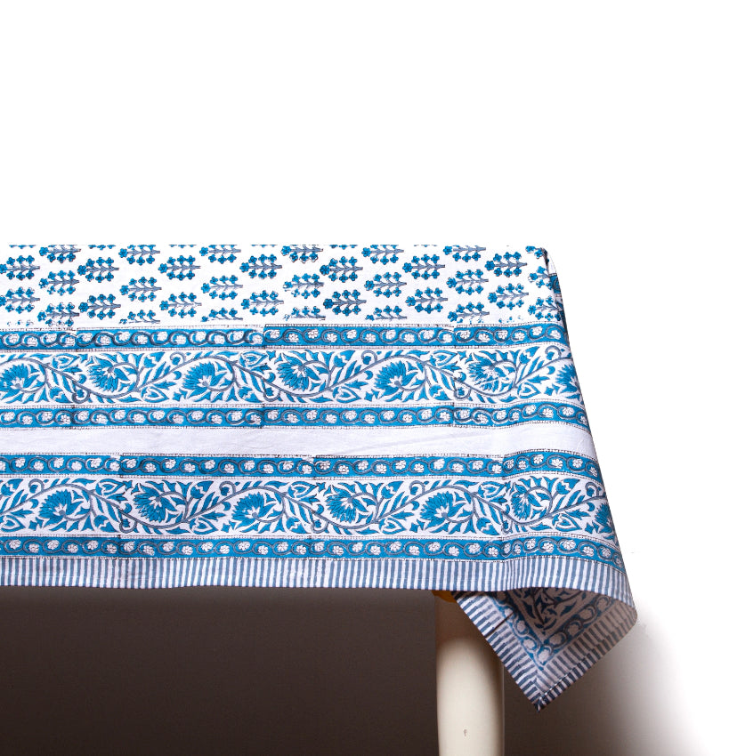 Mantel Turquesa y gris