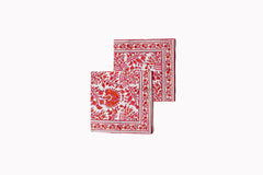 Set 4 Servilletas Flores Naranjas